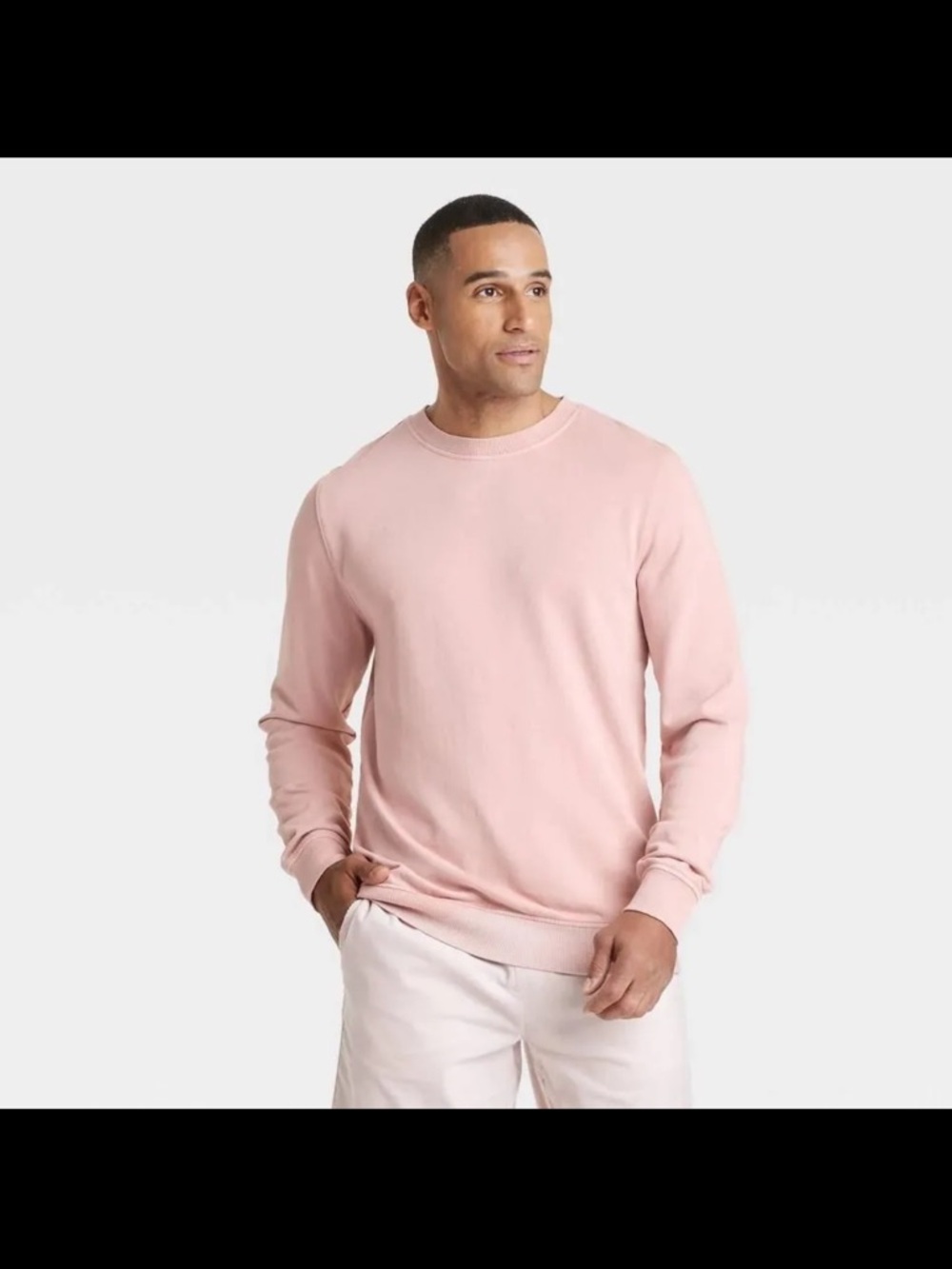 Men's Crewneck Sweatshirt in Light Pink size XXL NWT